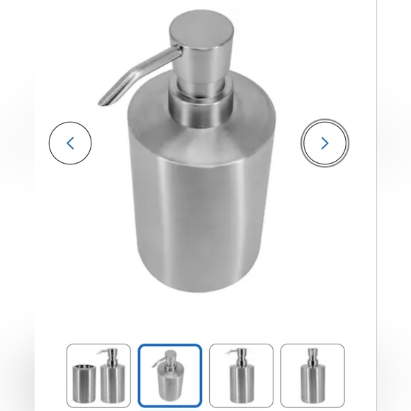 allen + roth Brushed Nickel 15-oz Soap and Lotion Dispenser. Bathroom set, NEW. - Picture 7 of 7